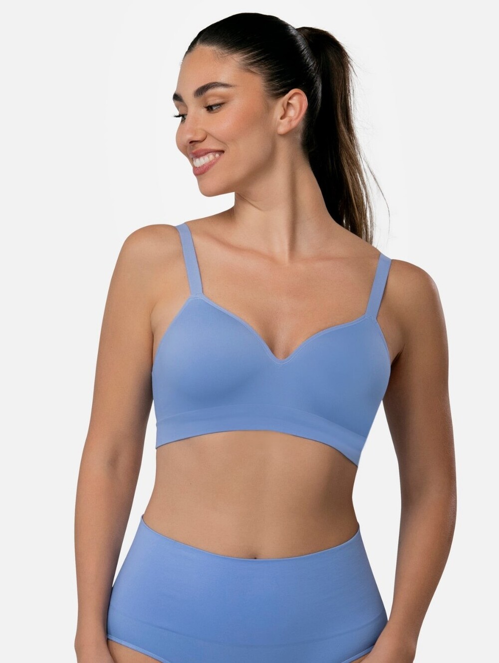 Underoutfit 467 The Infinite Support Bra Blue :Hydrangea Size XL